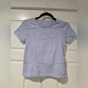 Elodie Soft Blue Ribbed Top